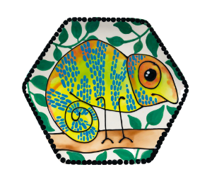 Crest View Hills Chameleon Plate