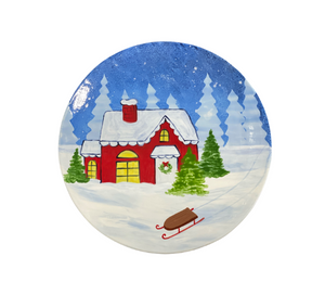 Crest View Hills Christmas Cabin Plate