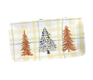 Crest View Hills Pines And Plaid Platter