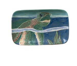 Crest View Hills Swimming Turtle Plate