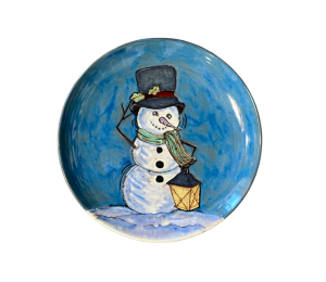 Crest View Hills Rustic Glazed Snowman