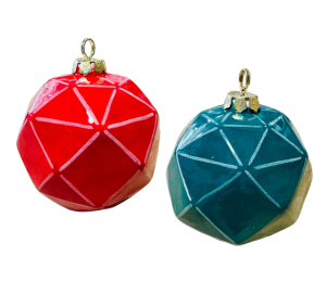 Crest View Hills Jewel Toned Faceted Ornament