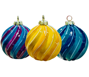 Crest View Hills Jewel Toned Spiral Ornament