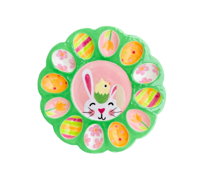 Crest View Hills Easter Sherbet Egg Plate